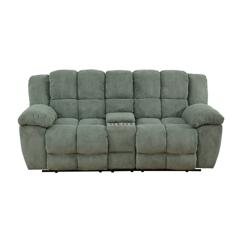 MONTERY- Corduroy 77.5" Reclining Loveseat, Green 