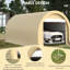 Abri pour véhicules - 3 m x 4,8 m, robuste, beige, avec auvent en PE, pour voitures, camions et outils.