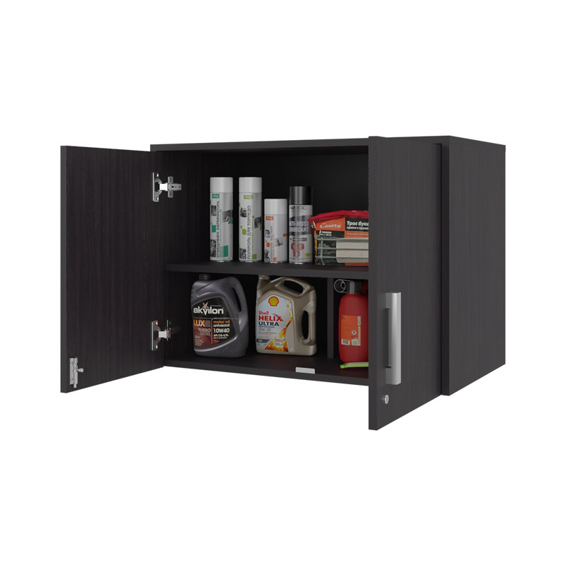 Armoire de rangement murale Parisia à deux étagères, une solution de rangement idéale pour organiser votre maison, Wenge