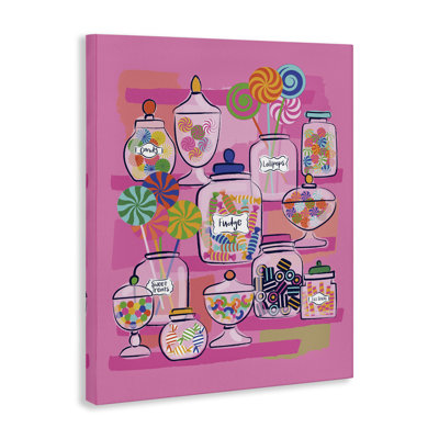  Art mural sur toile Bright Candy Jars par Lisa Perry White