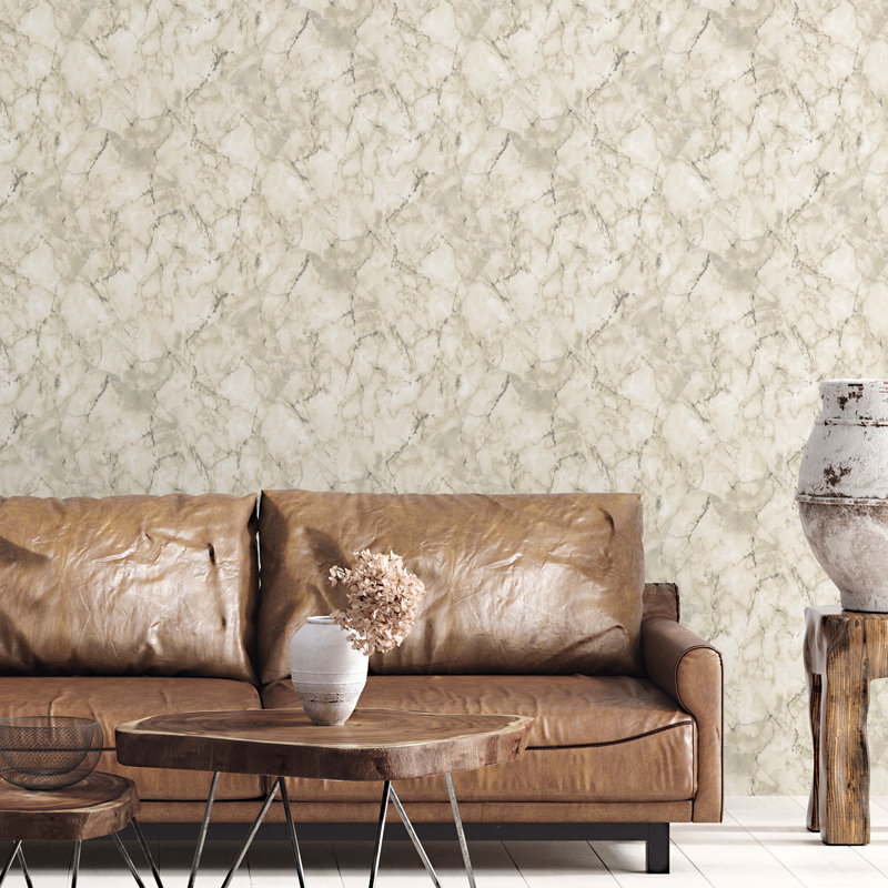 Rouleau de faux marbre Meiling, Beige