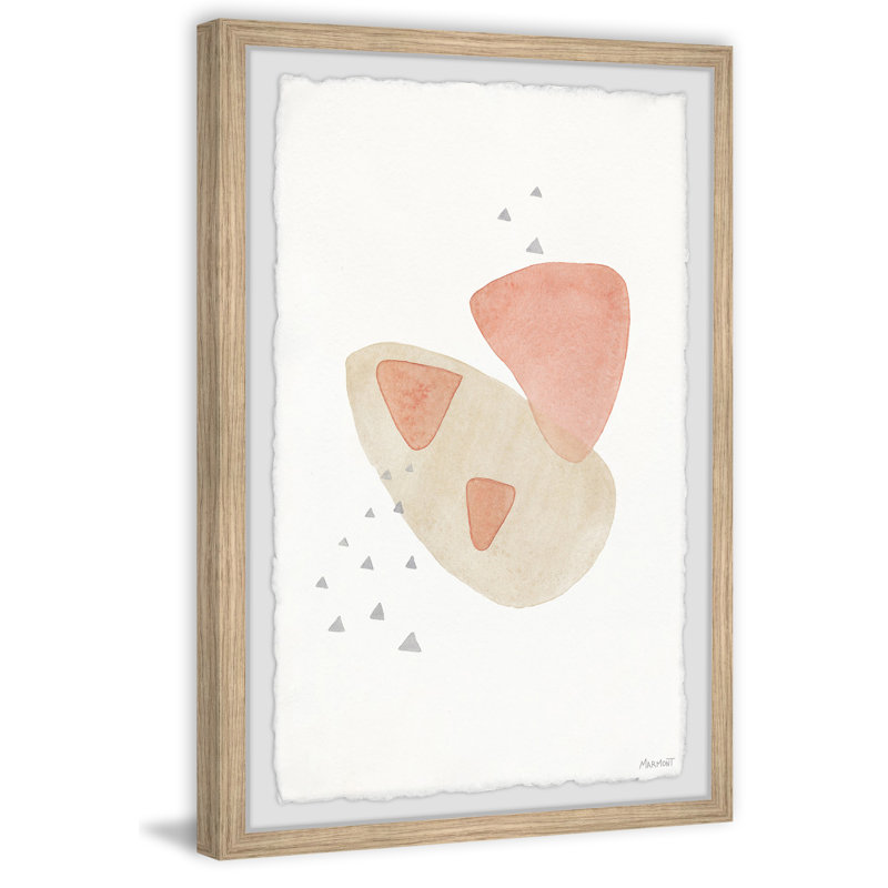 Uneven Triangles - Single Picture Frame Painting, 45 cm H x 38 cm W x 3.81cm D