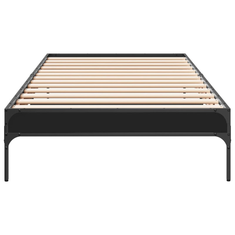 Vidaxl Bed Frame Metal, Black, 100 x 200cm