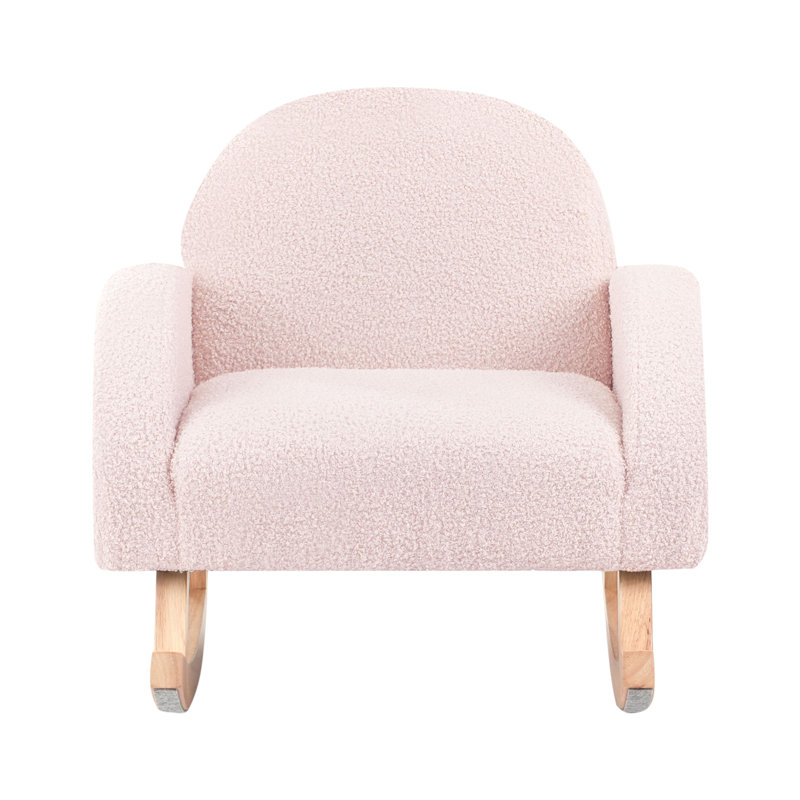 Boucle Kids Rocking Chair HUG, Pink