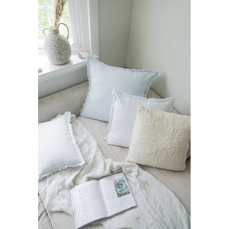 Luxe Square Pillow Cover & Insert, 20" x 20", Sky Blue
