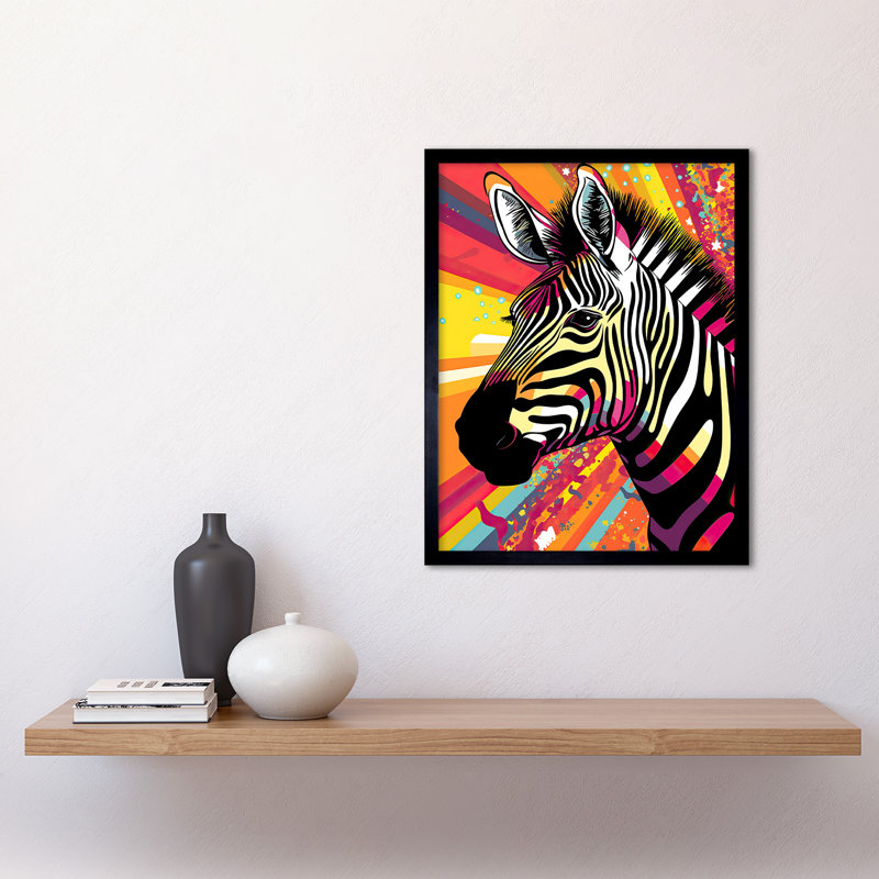 Brandie Zebra Portrait - Single Picture Frame Print