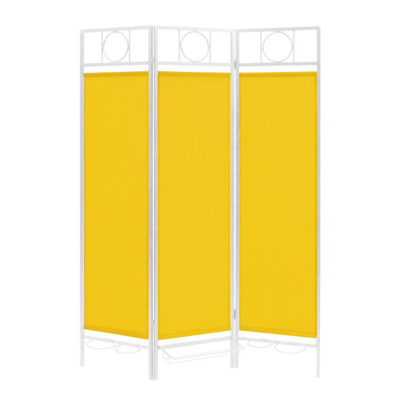 Paravent contemporain d'extérieur, Blanc / jaune