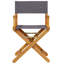 Montclus Folding Garden Chairs Dark Grey Fabric-2116491901