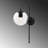 Modern Industrial Wall Lamp, Black Metal Body, 5.9 x 11.0 x 16.9 inches | Glass Cap, E14 Socket, Max 40W | Stylish Scandinavian Design, Perfect for Home, Office & Novelty Decor, IP20 Rated, Bulb Not Included-628426999