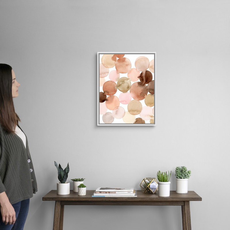 « Argile mouchetée II » par Grace Popp-reproduction d’art sur toile, H 22 po x l 18 po x P 1,75 po, Cadre flottant blanc