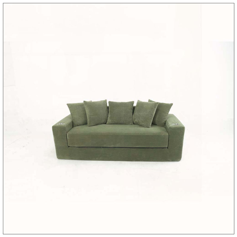 Canapé-lit pliant 76 po, Vert