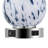 Darrius 27.5" Blue Glass Table Lamp with USB Type-C Ports and Built-in Outlet