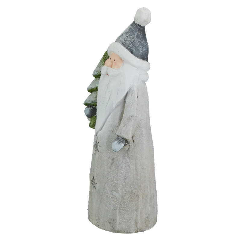 Figurine de Noël 19 po en céramique avec lumières DEL