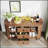 Elegant Sideboard Buffet Cabinet With 2 Sliding Tambour Doors And 3 Drawers, Adjustable Shelves For Modern Living Room Storage
