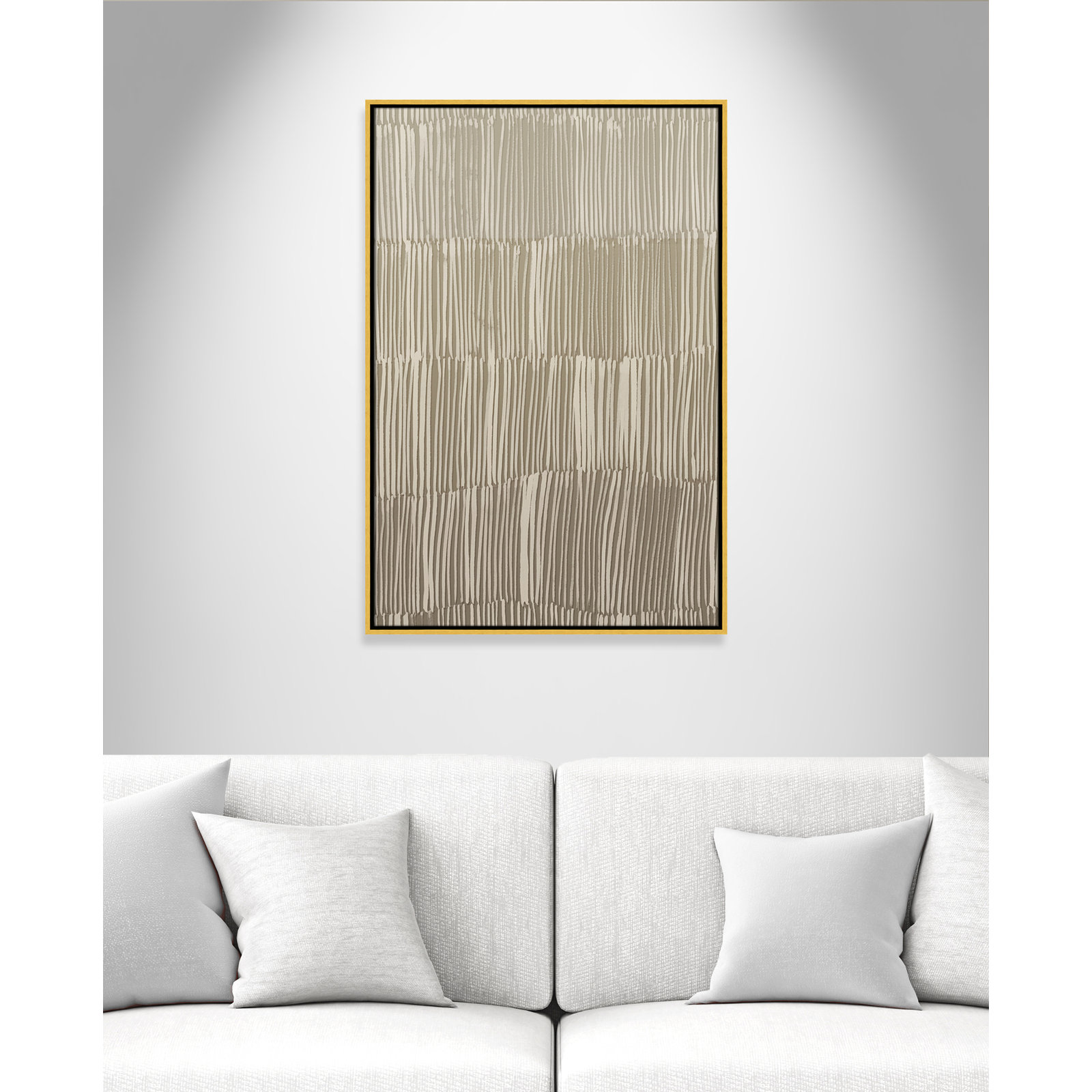 Linear Calm II Print by , 37.5" H x 25.5" W, Gold Floater