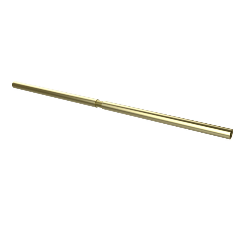 Straight Shower Curtain Rod, 60" W, Satin Brass