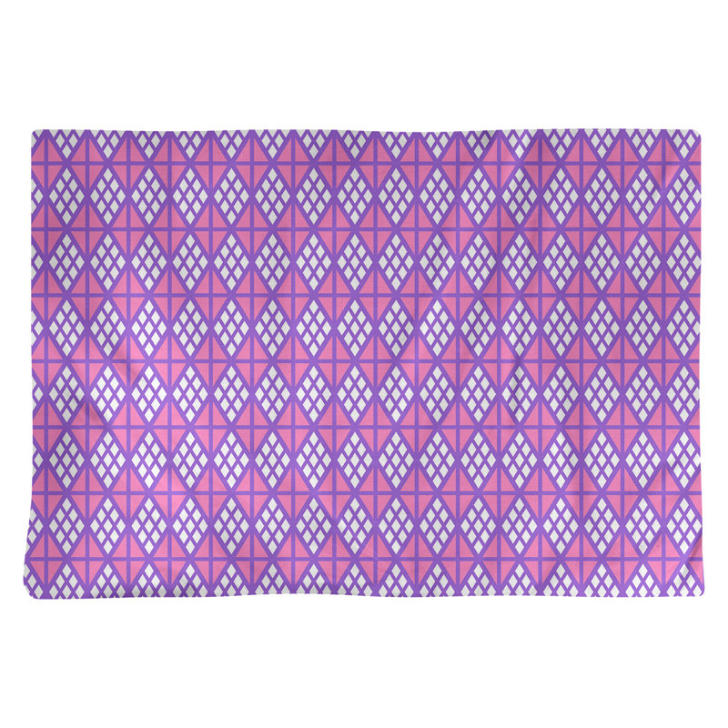 Napperon en coton 18 po Classic Diamonds, Mauve / Rose