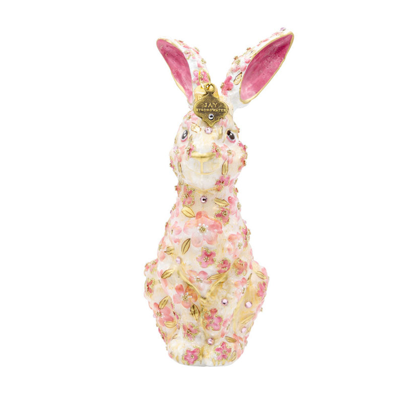 Pink Floral Hopper Ornament, Pink/Cream/White/Gold