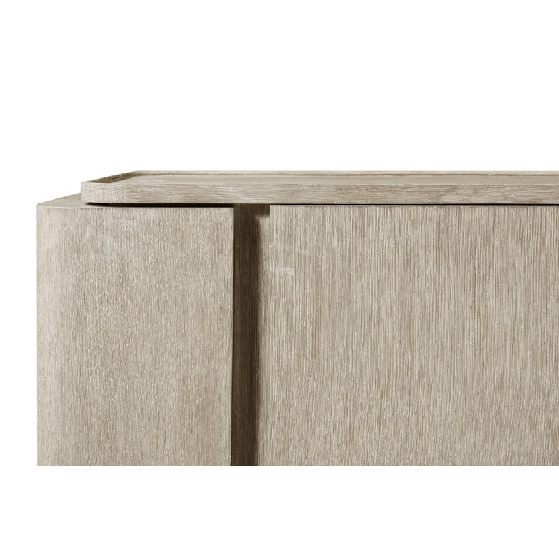 Repose 78.75'' W Solid Wood Sideboard, Gray Oak