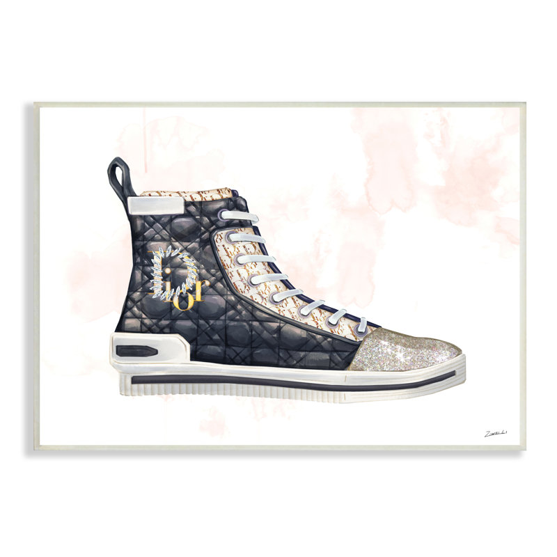 Espadrilles matelassées High Top Fashion, Plaque murale, H 10 po x l 15 po