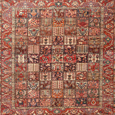 Tapis traditionnel mehroon/noir/crème Hortence