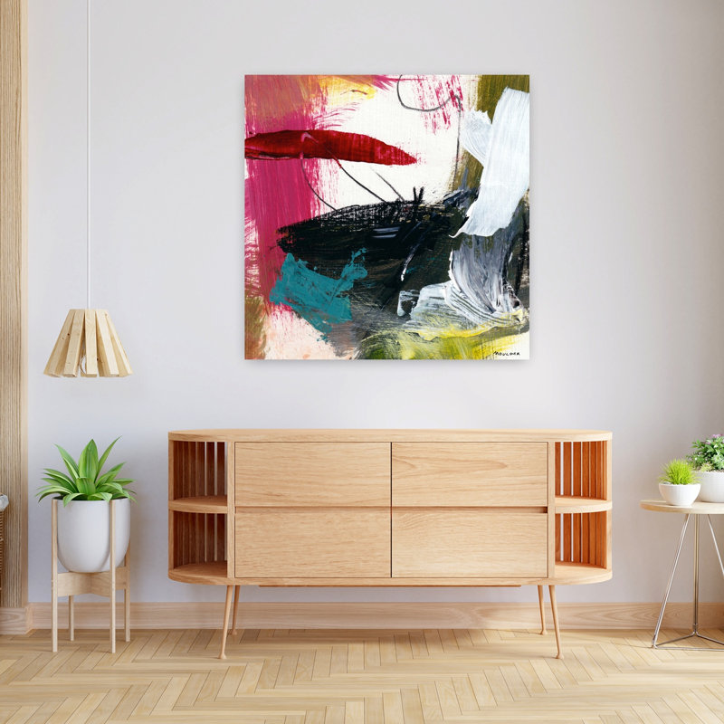 Intention, art abstrait contemporain, H 36 po x l 36 po