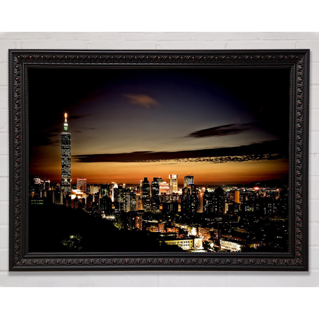 Skyline von Taipeh - Einzelne Bilderrahmen Kunstdrucke