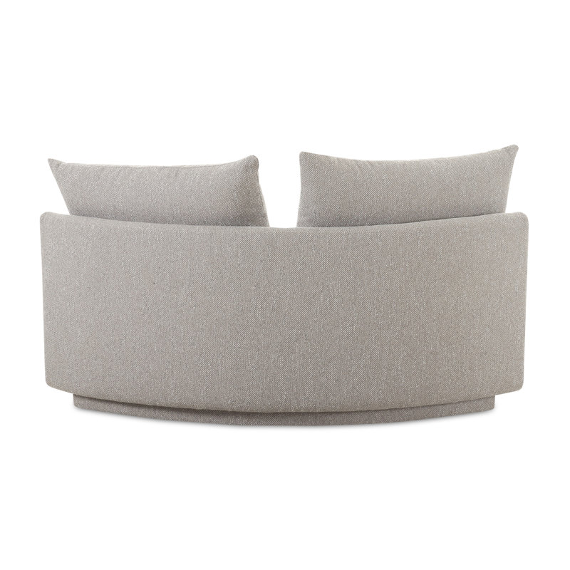 Catalya Upholstered Corner Chair, Novax Light Grey Boucle