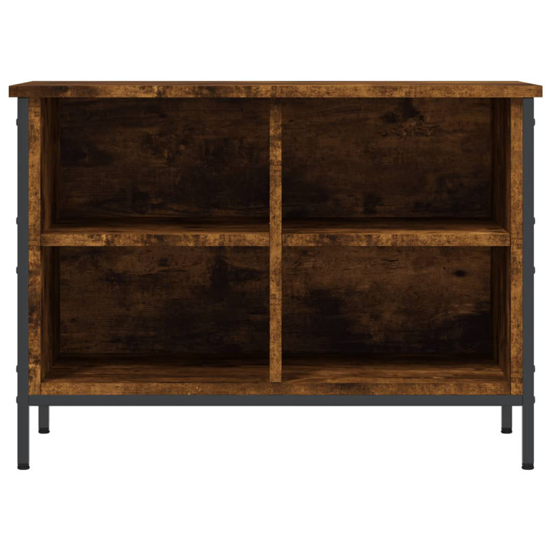 4 Pair Shoe Storage Cabinet, Smoked Oak