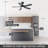 42" 5-Blade Ceiling Fan with LED Light and Remote, 6 Speeds Reversible DC Motor, 3CCT LED