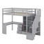 Lit mezzanine simple avec bureau et tiroirs-162865144