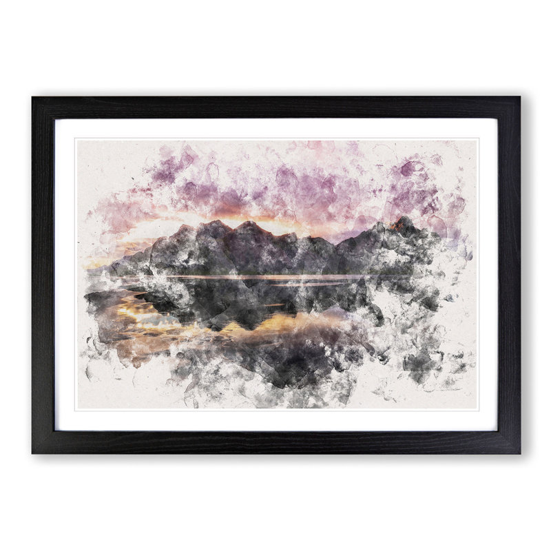 Black Sand Beach Iceland - Picture Frame Graphic Art Print, Black Framed, 45cm H x 63cm W x 2cm D