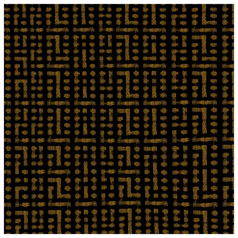 Gold Geometric Maze Comforter, Queen