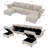 Upholstered U-Shaped Sectional Symmetrical-2084425687