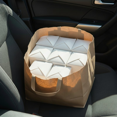 Paper Take-Out Boxes, White, 32oz, 450-Pack