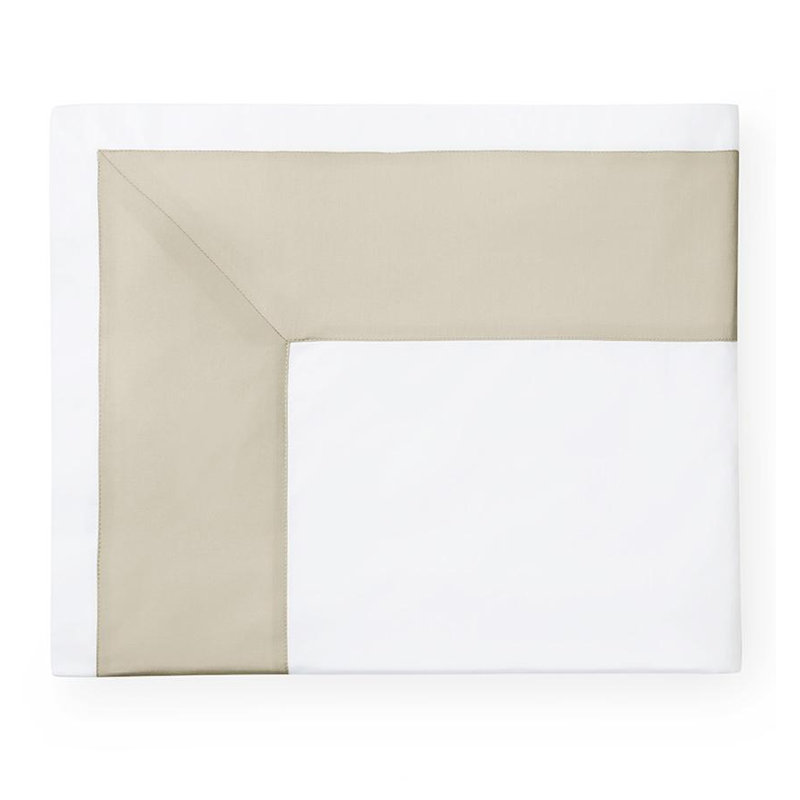 Casida Percale Flat Sheet, Twin Flat Sheet, White/Oat