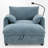 Upholstered Accent Armchair With Storage Ottoman-1890609188