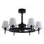 31.5" 6-light Wagon Wheel Ceiling Fan With Light Kit, Linen Shade, Dc Motor And Remote