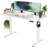 Electric Height Adjustable Standing Desk with Hooks-1887789152-1887789153