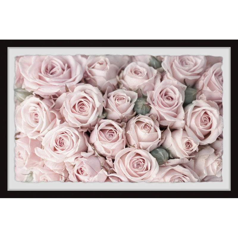 Buds And Roses - Single Picture Frame Painting, 38 cm H x 45 cm W