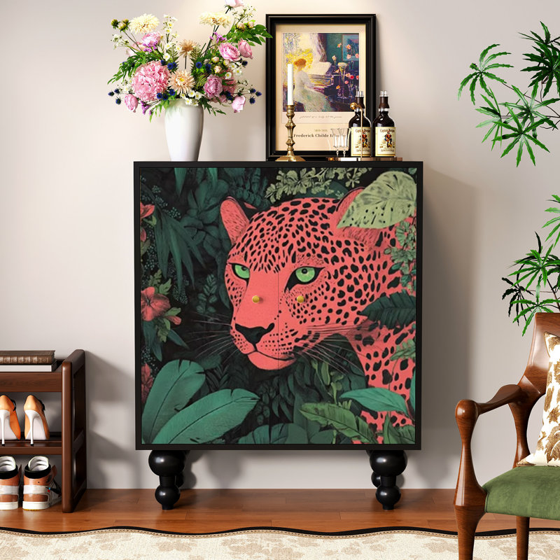 Simran Modern Solid Wood Entryway Cabinet