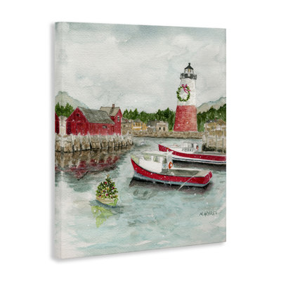 «Coastal Christmas Harbor», art mural par Melissa Hyatt