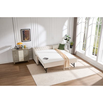 Twin Size Upholstered Daybed With Trundle,USB Port,Side Pockets,Velvet Daybed With Button On Back And Piping On Waved Shape Arms For Bedroom Guest Room