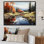Bhanmati Green Orange Mountains Majestic Reflections, reproduction d'art sur toile
