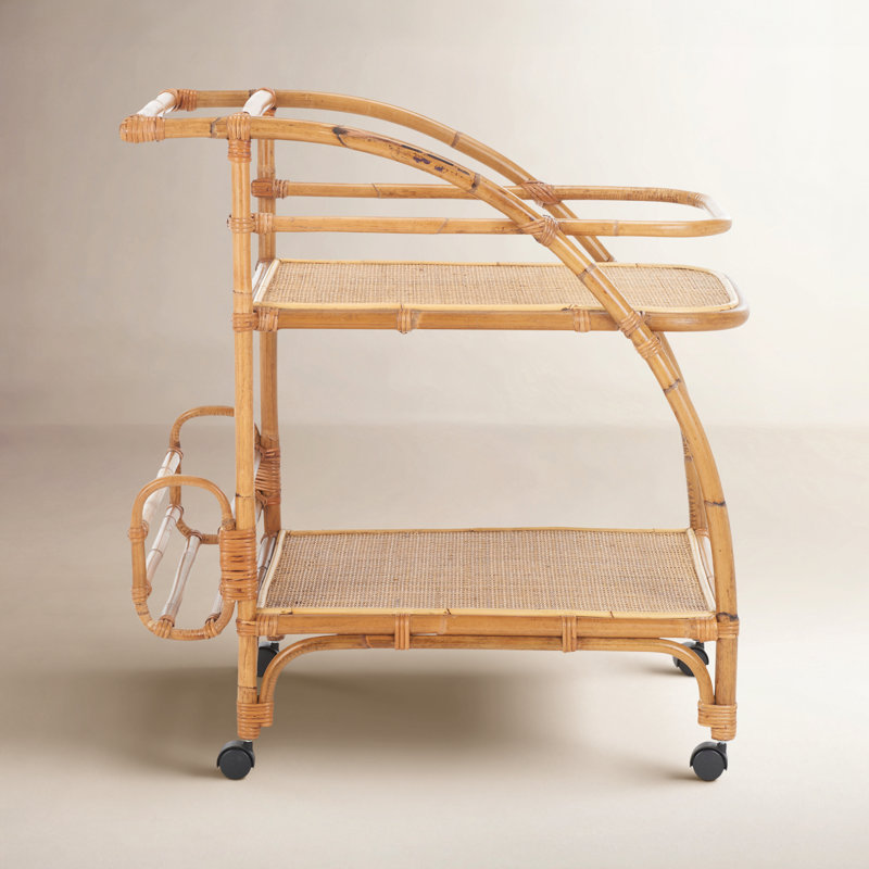 Buxton Rattan Bar Cart