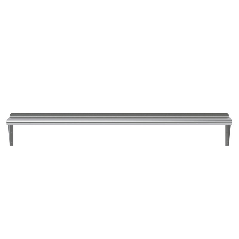 Stainless Steel Wall Mount Shelf, 9" H x 60" W x 10" D