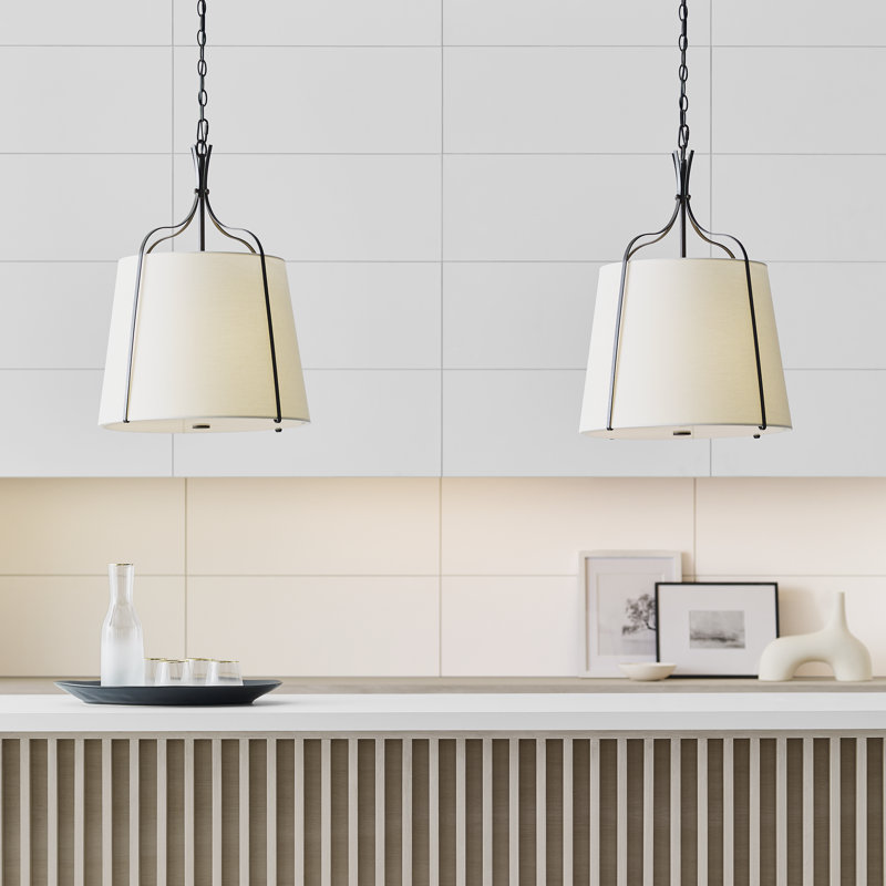1 - Light Bell Pendant, Smith Steel, 24.75" H x 18.25"W x 18.25" D