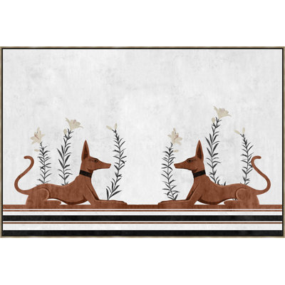 Whippet Garden White Painting by Thom Filicia
