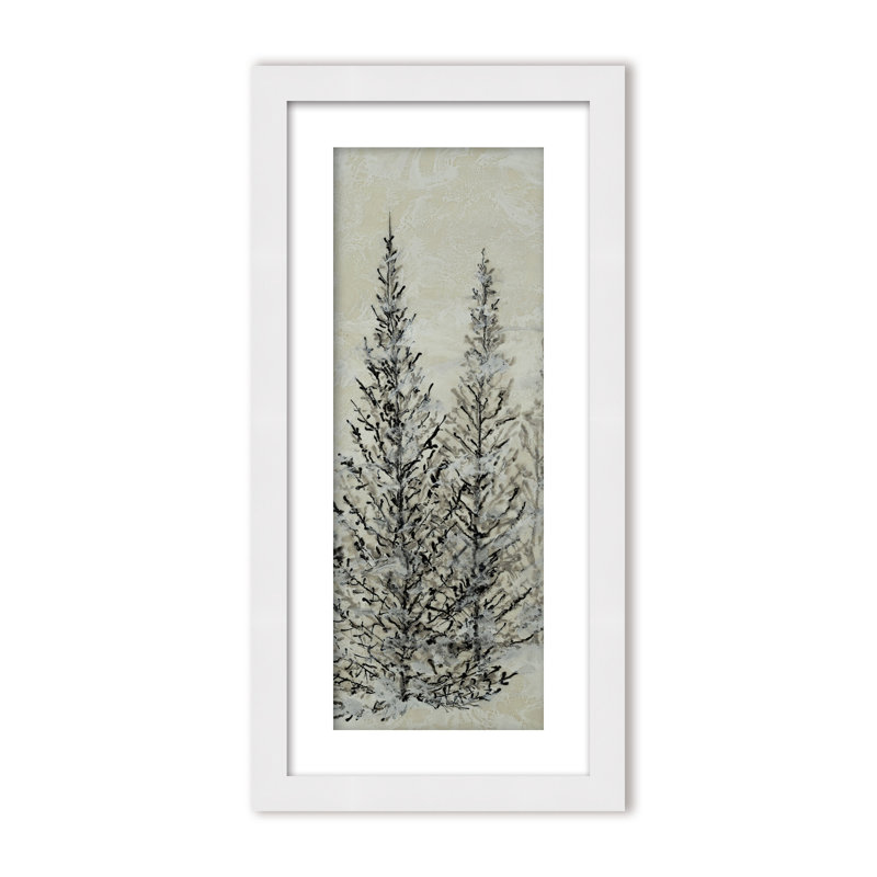 Nature Inspired "Silent Pines" Canvas Wall Art By , 48" H x 24" W x 1.125" D, Framed Print, Brown