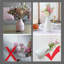 Vase en plastique blanc, vase décoratif en céramique d'aspect céramique, petit et mignon pour la maison, salon, salle à manger, bouquet de mariage (8 pouces)